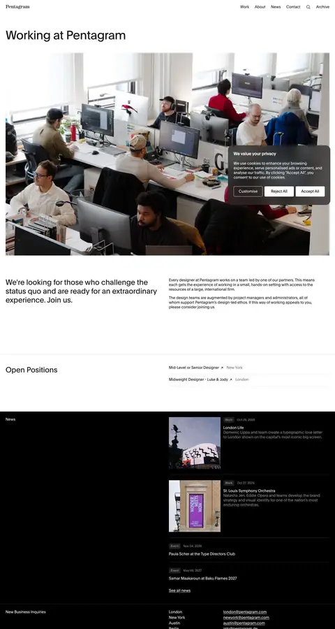 pentagram.com — Vakansiyalar