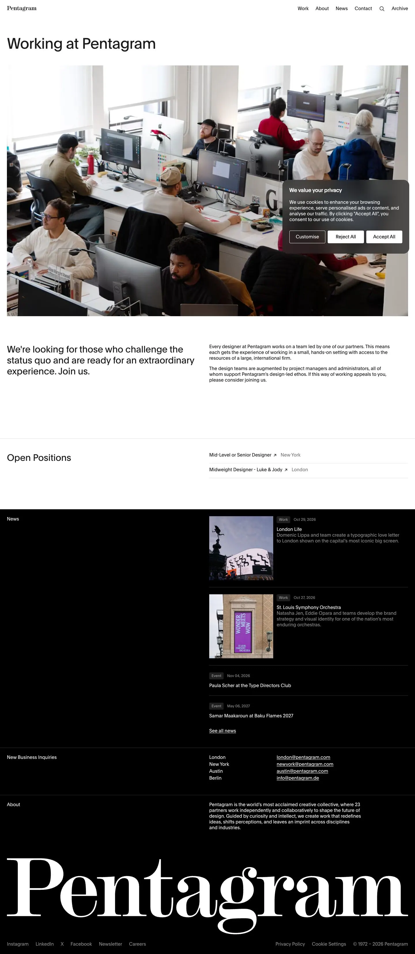 pentagram.com — Vakansiyalar