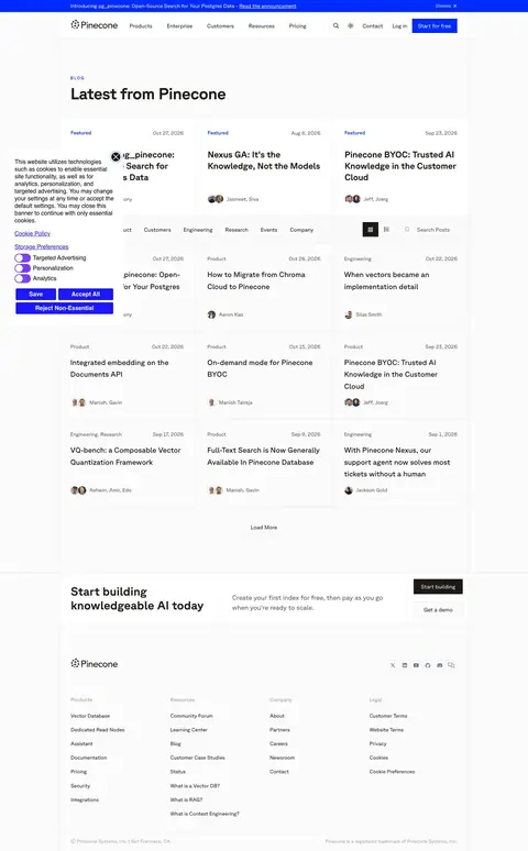 Pinecone — Yangiliklar va blog