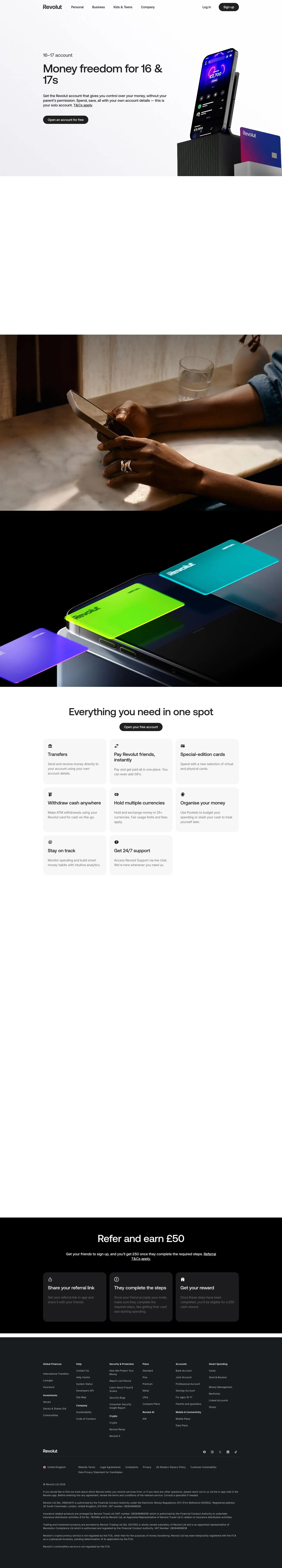 Revolut — Landing sahifa