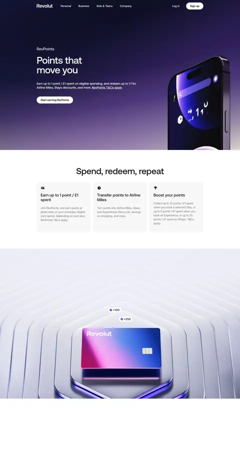 Revolut — Landing page