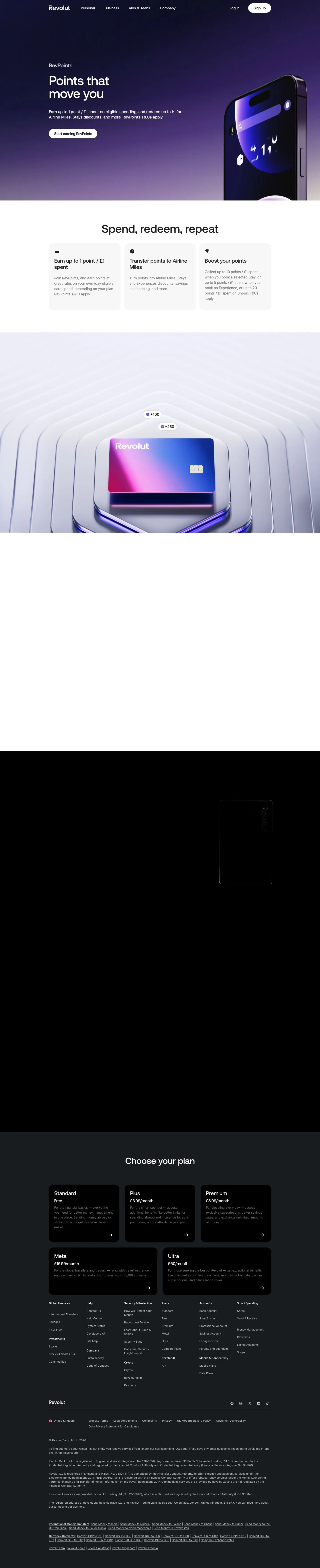 Revolut — Landing sahifa