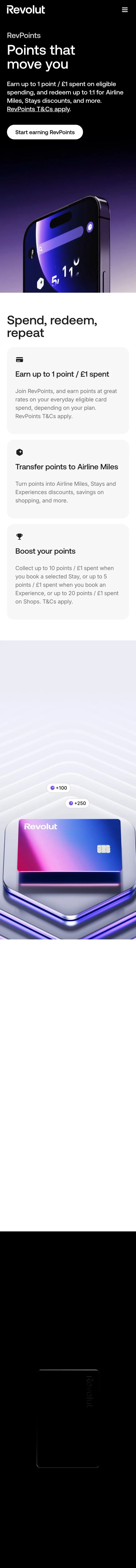 Revolut — Landing sahifa