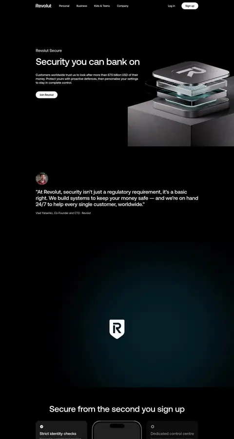 Revolut — Landing page