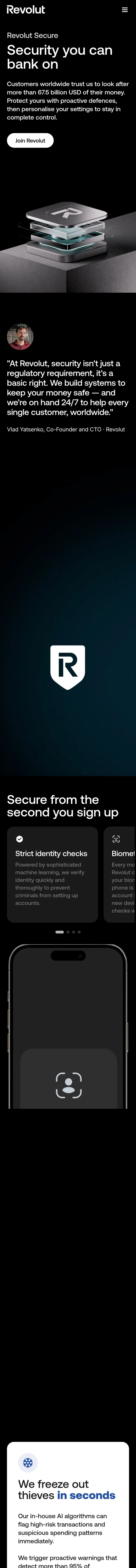 Revolut — Landing page