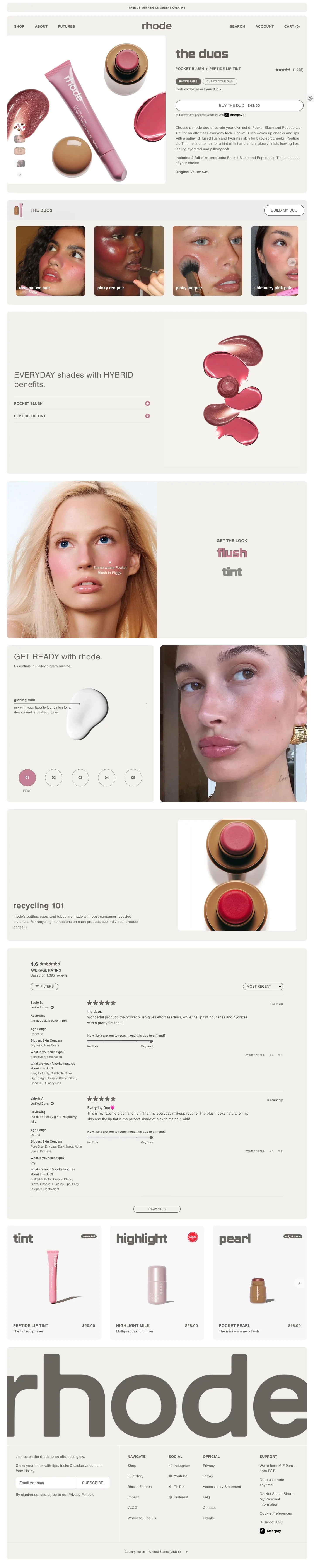 rhodeskin.com — Mahsulot