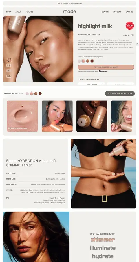 rhodeskin.com — Mahsulot