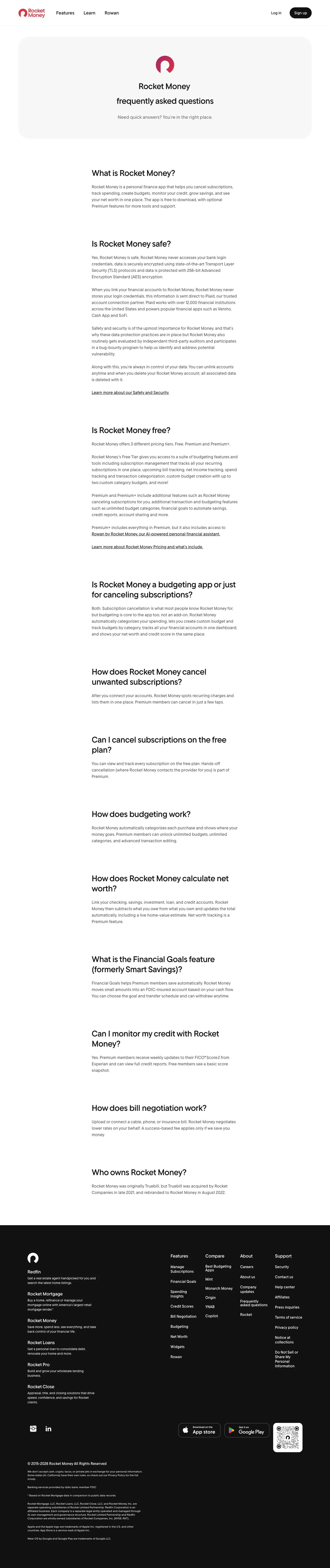 rocketmoney.com — Yordam va FAQ