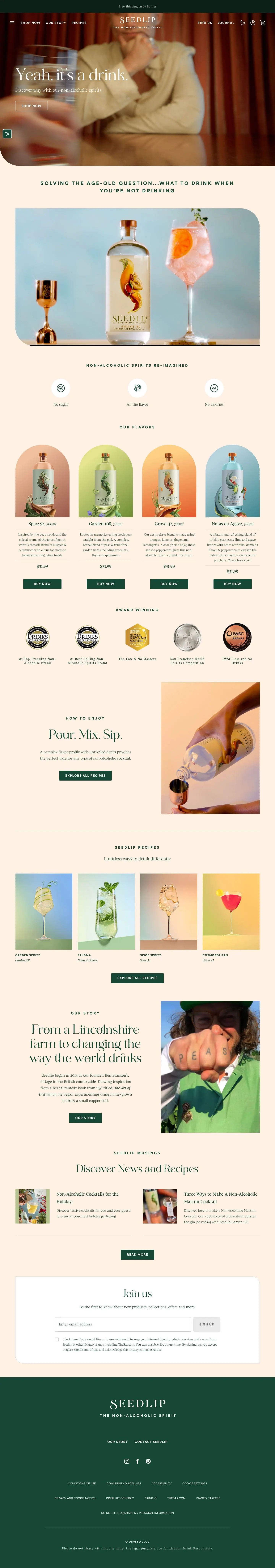 seedlipdrinks.com — Bosh sahifa