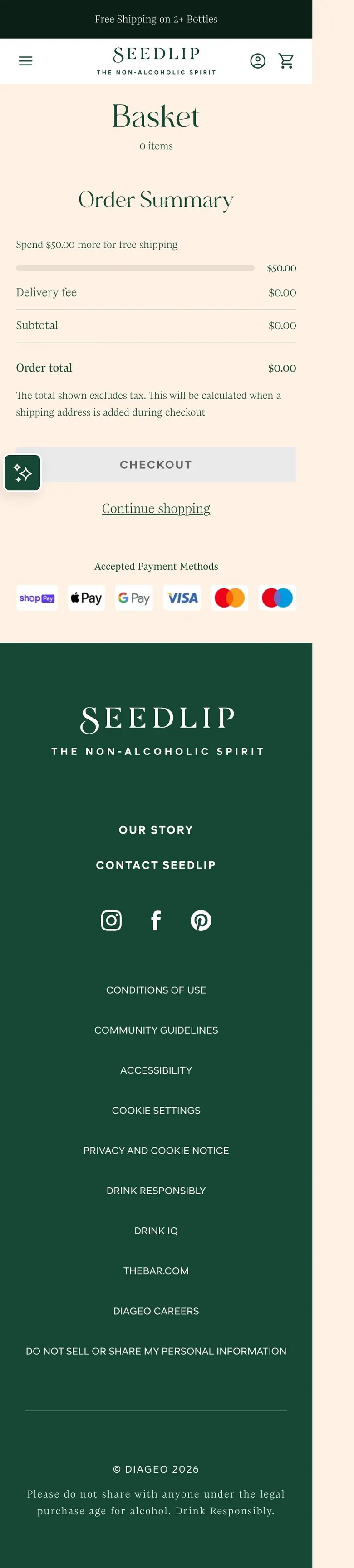 Seedlip — Cart