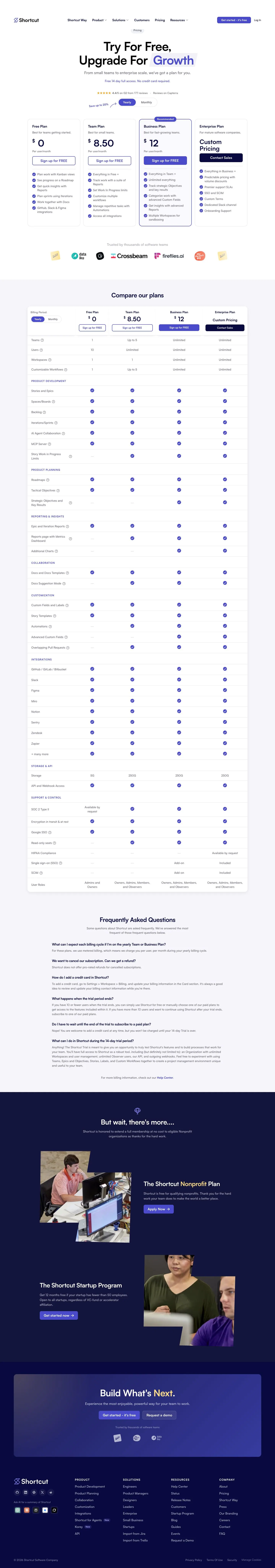 Shortcut — Pricing