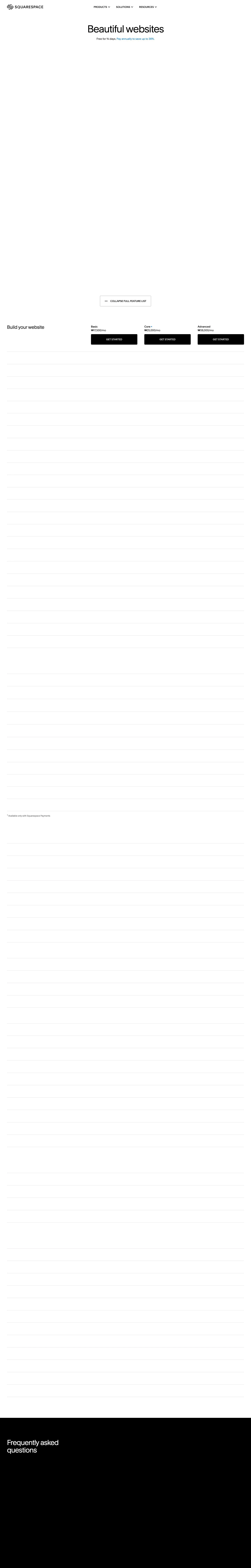 Squarespace — Pricing