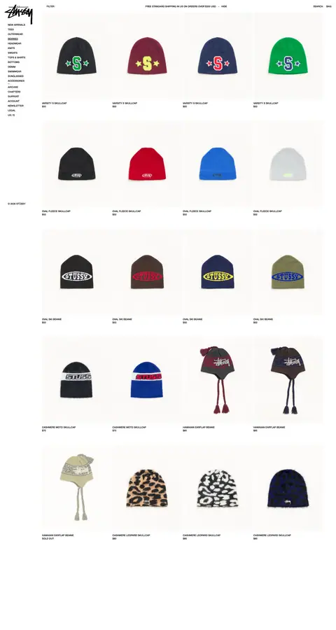 stussy.com — Katalog