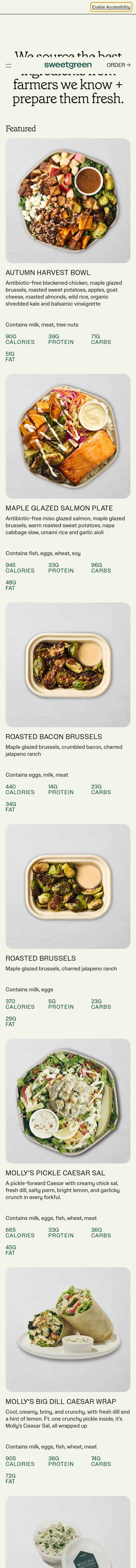 sweetgreen.com — Katalog