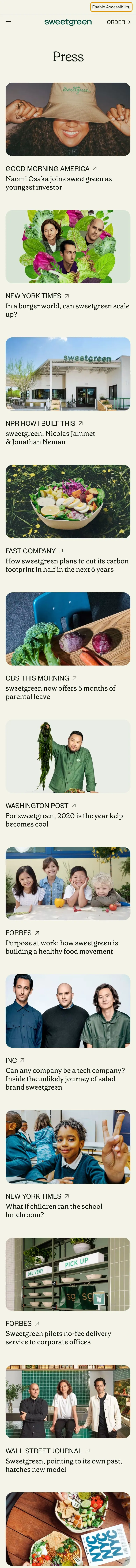 sweetgreen.com — Yangiliklar va blog