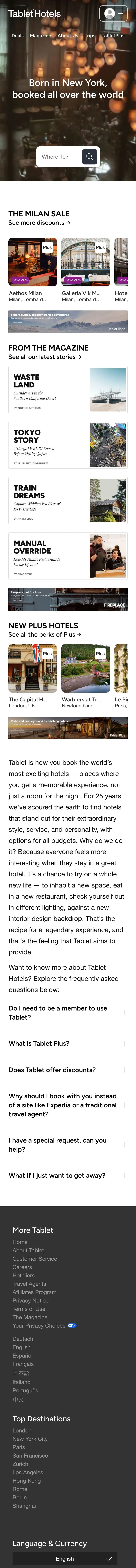 tablethotels.com — Home