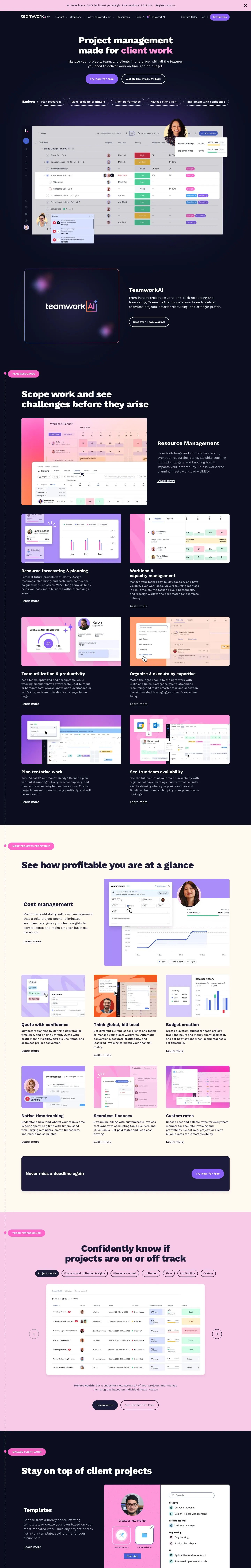 Teamwork.com — Landing page