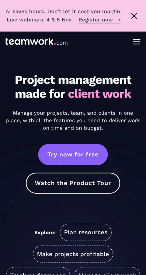 Landing page