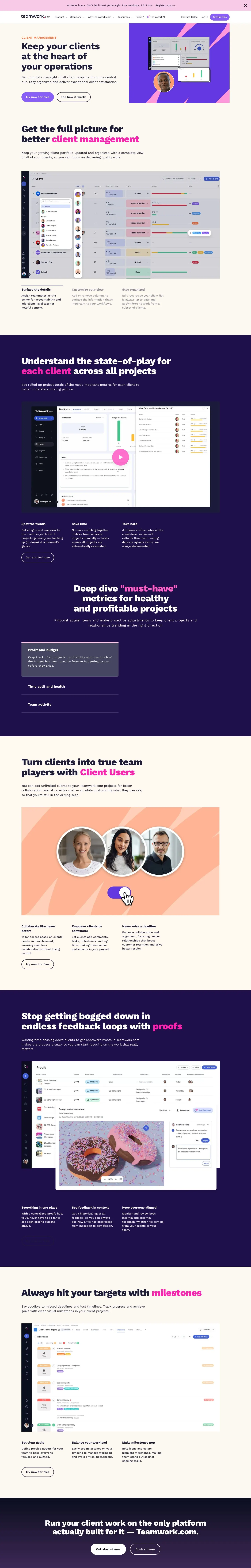 Teamwork.com — Landing page
