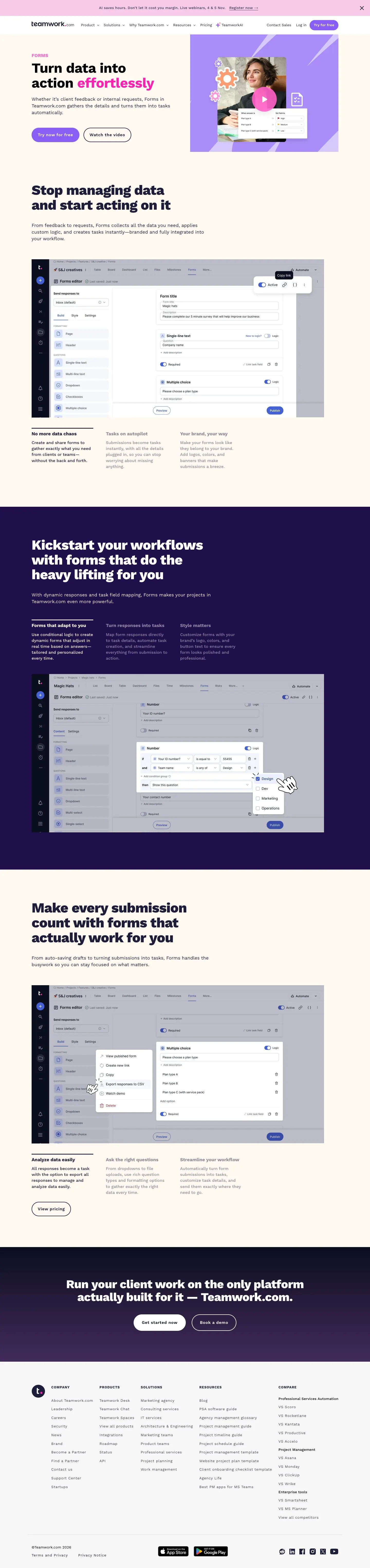 Teamwork.com — Landing page
