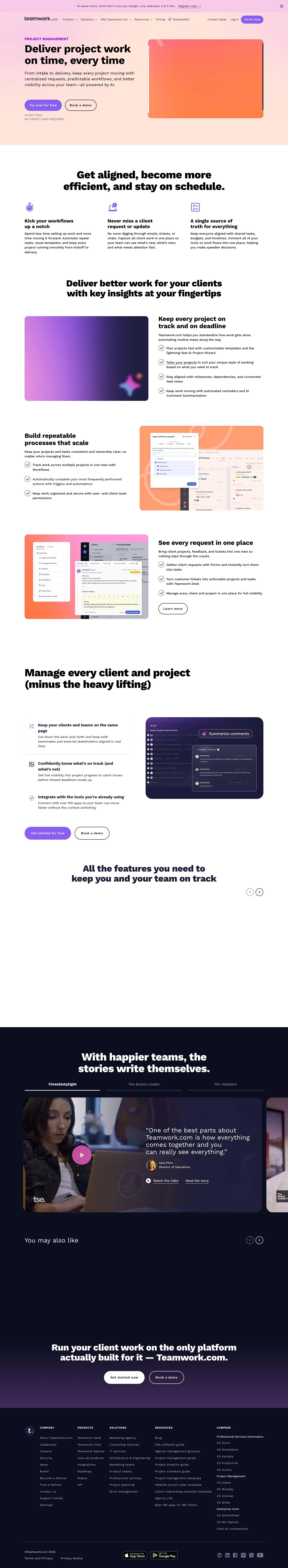 Teamwork.com — Landing page