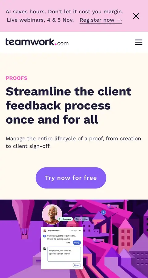 Landing page