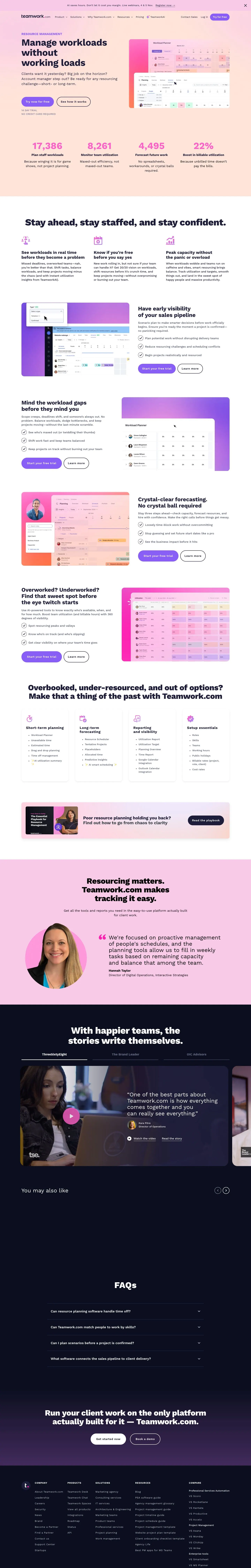Teamwork.com — Landing page
