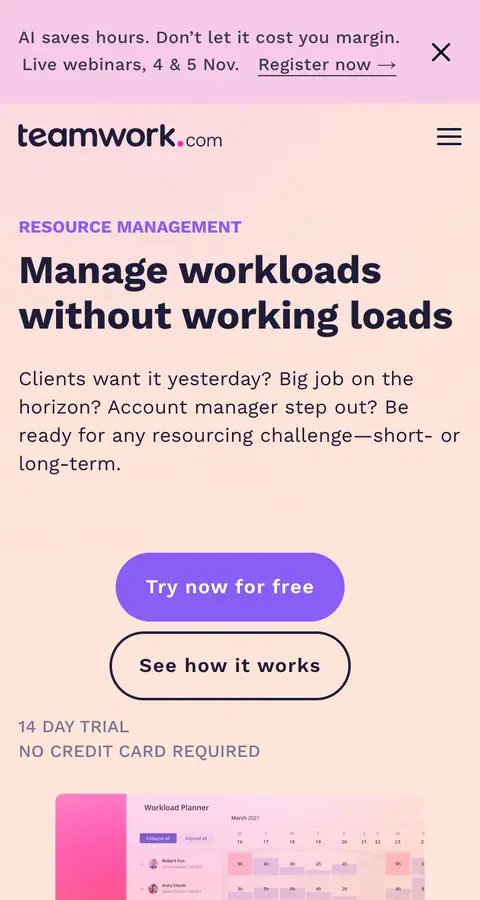 Landing page