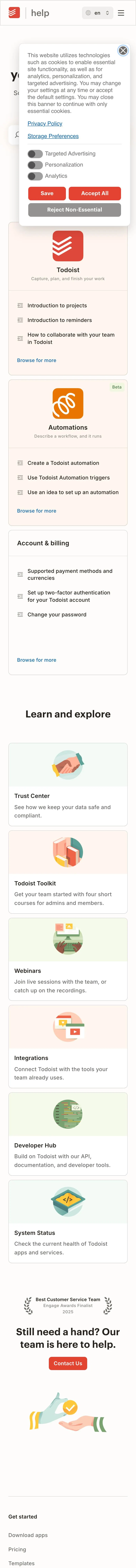 Todoist — Yordam va FAQ