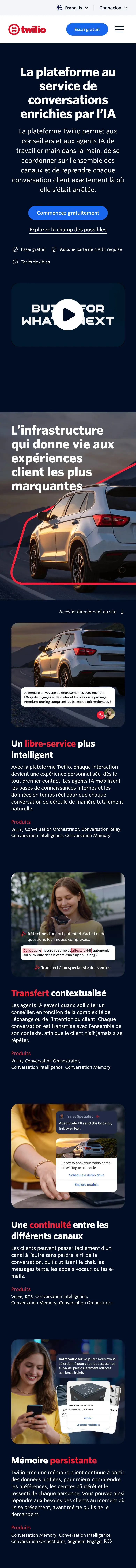 Twilio — Landing sahifa