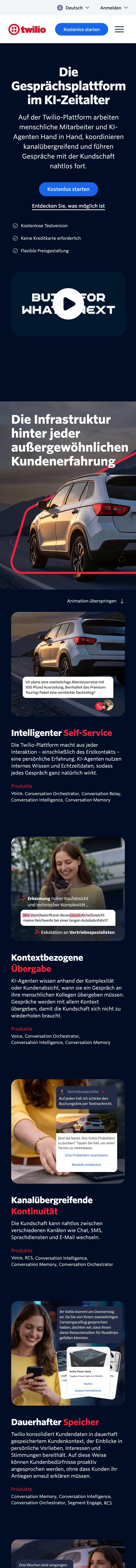 Twilio — Landing page