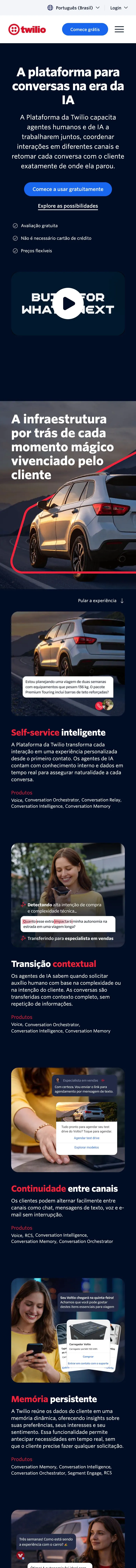 Twilio — Landing sahifa