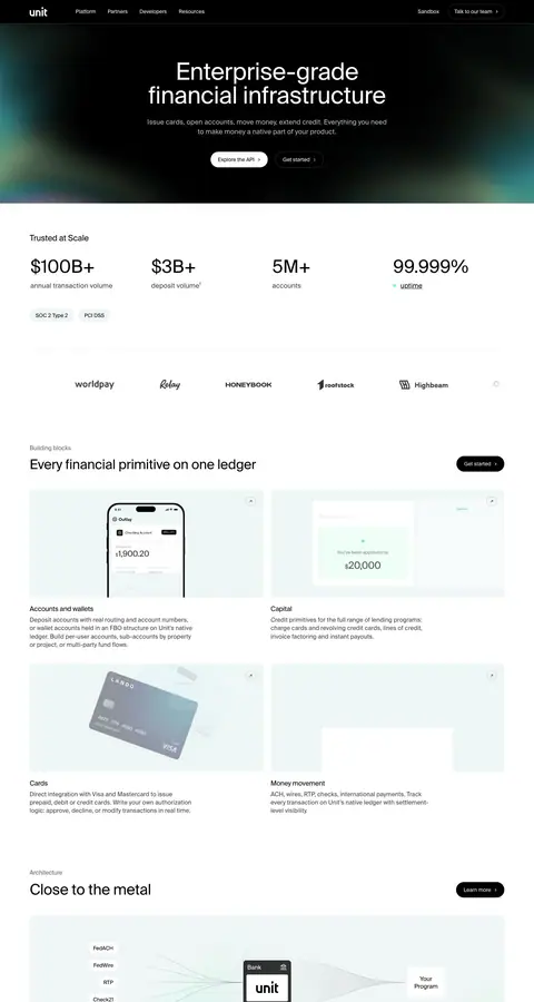 Unit — Landing page