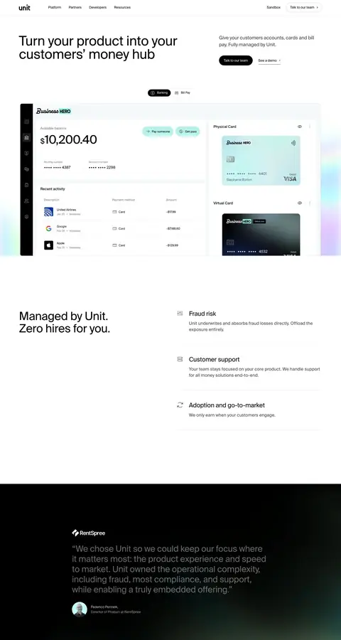 Landing page