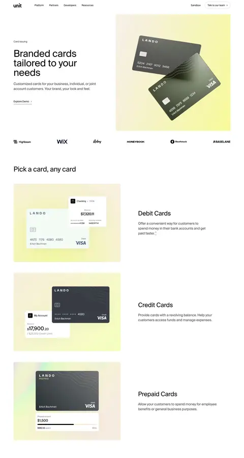 Landing page