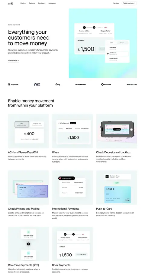 Landing page