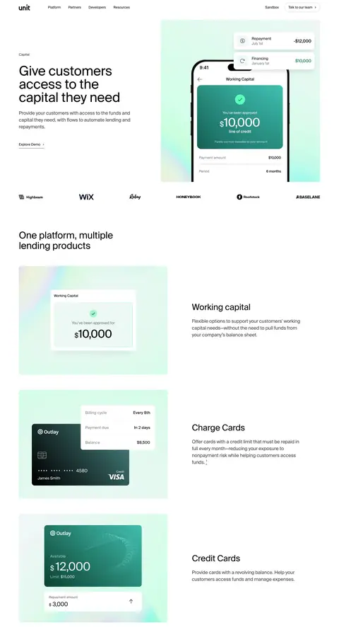 Landing page