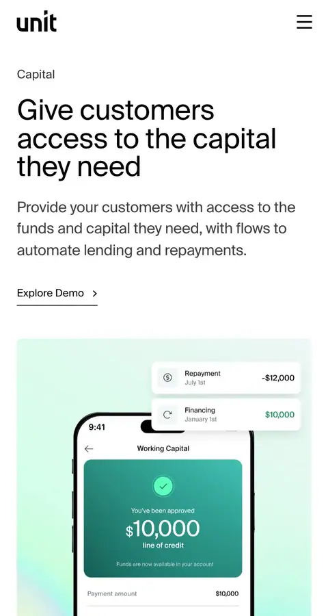 Landing page