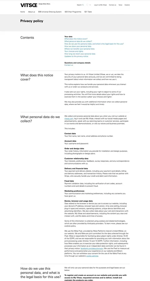 vitsoe.com — Huquqiy