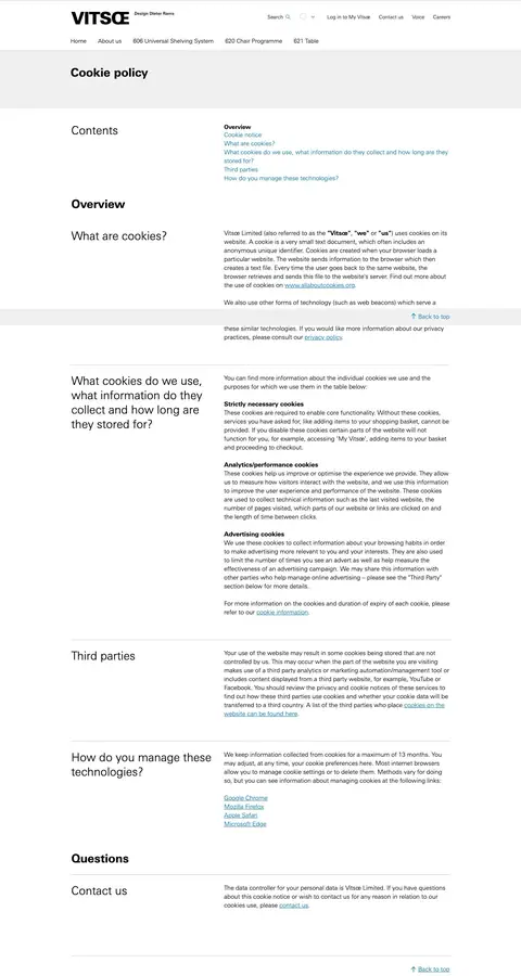 vitsoe.com — Huquqiy