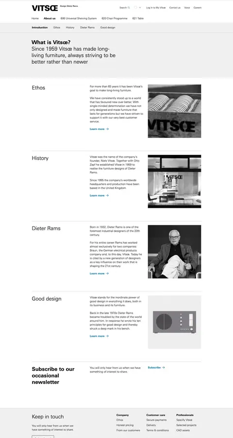 vitsoe.com — Biz haqimizda