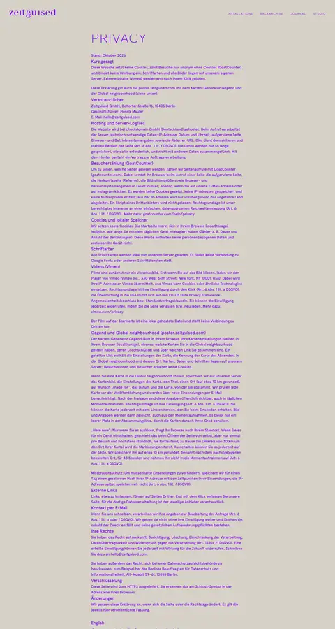 zeitguised.com — Legal