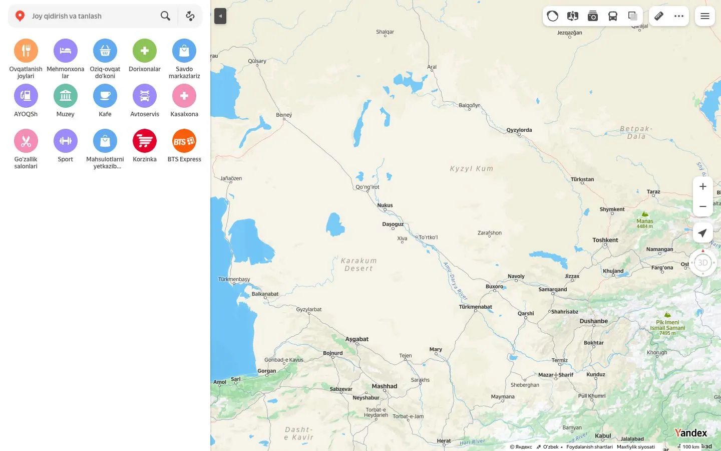 Yandex — Manzillar