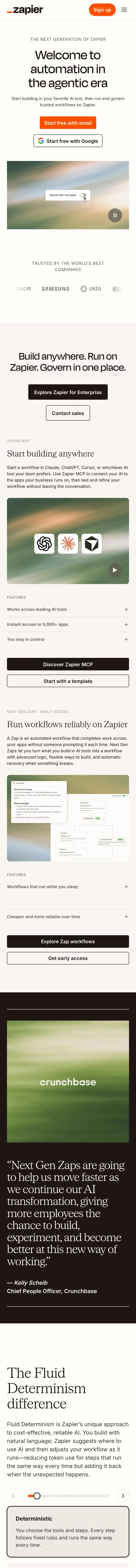 Zapier — Bosh sahifa