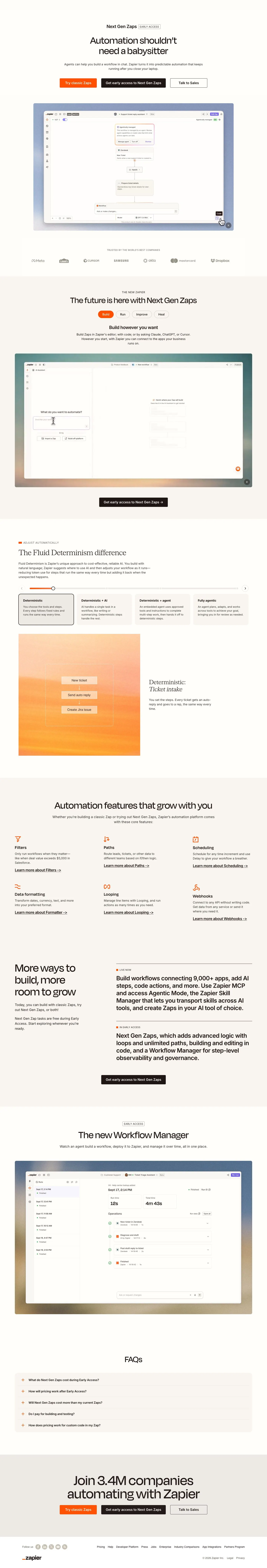 Zapier — Landing page