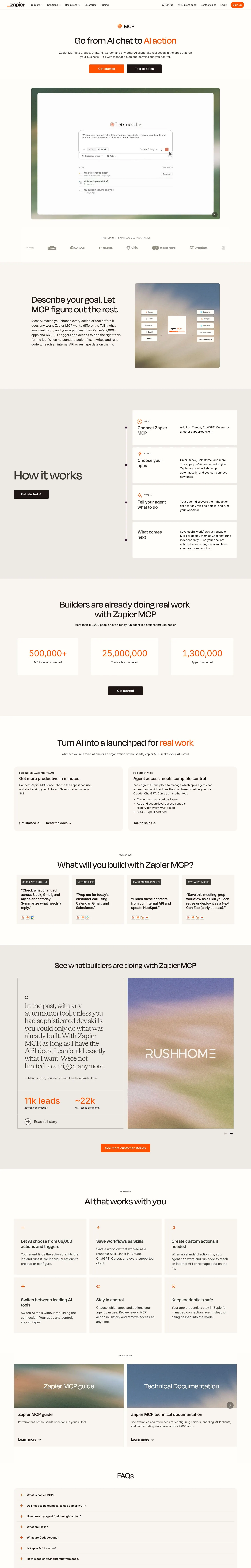 Zapier — Landing page