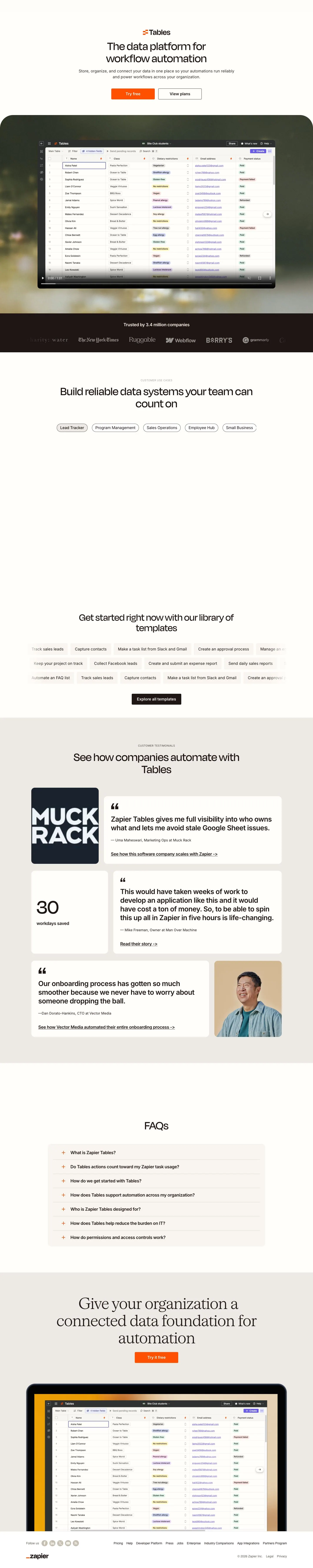Zapier — Landing page