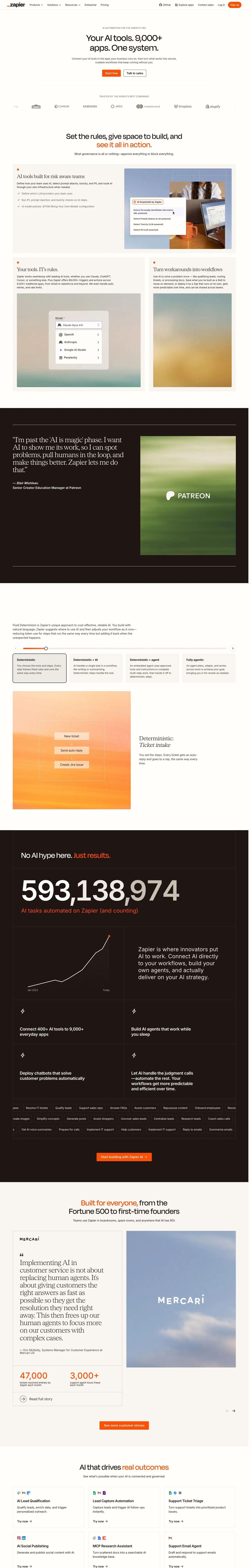 Zapier — Landing page