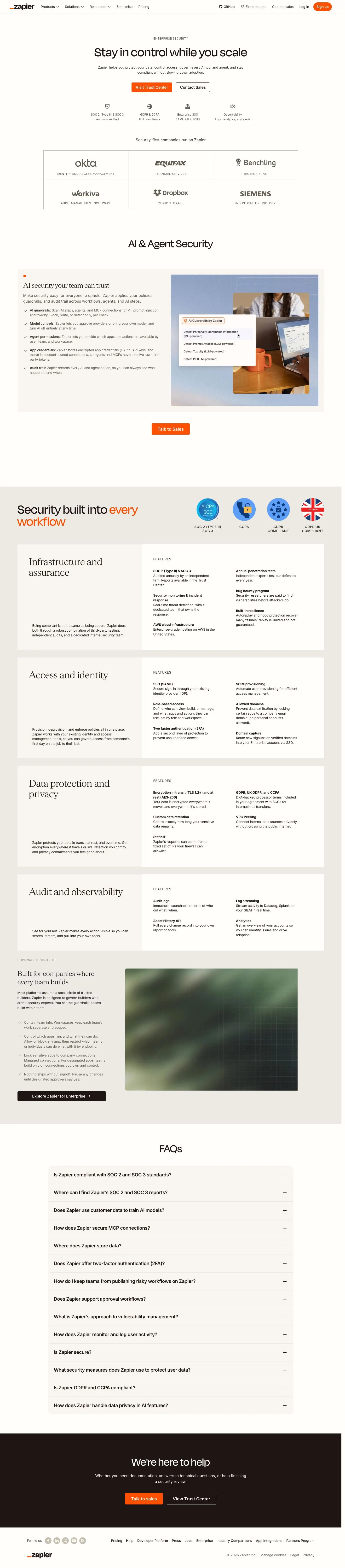 Zapier — Landing page
