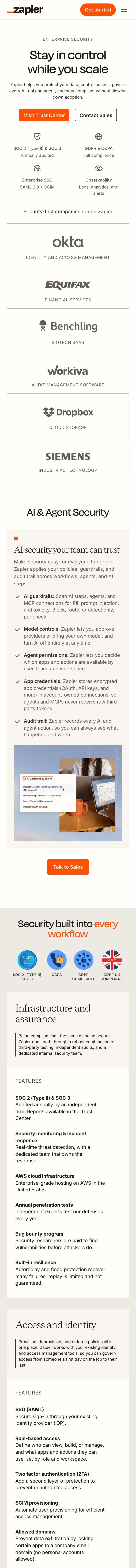 Zapier — Landing page